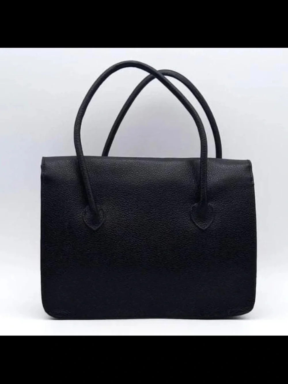 Mulberry Black Leather Satchel with Gold Hardware